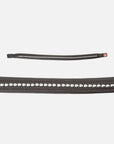 Stirnband Kieffer Ultrasoft® in Braun mit silberfarbenen Metallperlen
