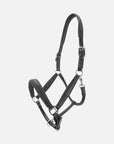 Leder-Stallhalfter Kieffer Ultrasoft® in Schwarz mit Chrombeschlägen