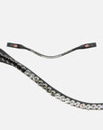 Stirnband Kieffer FlexiLoop® Luxe Black Diamond mit 8 mm großen, schwarzen, grauen und weißen Premium-Kristallen von Swarovski®