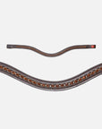 Geschwungenes Stirnband Kieffer Ultrasoft® Celia in Braun mit braunen Kristallen