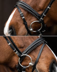 Detailfotos vom Reithalfter der Trense Vera