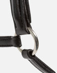 Detailfoto hannoveranisches Reithalfter Kieffer Ultrasoft® in Schwarz mit Chrombeschlägen