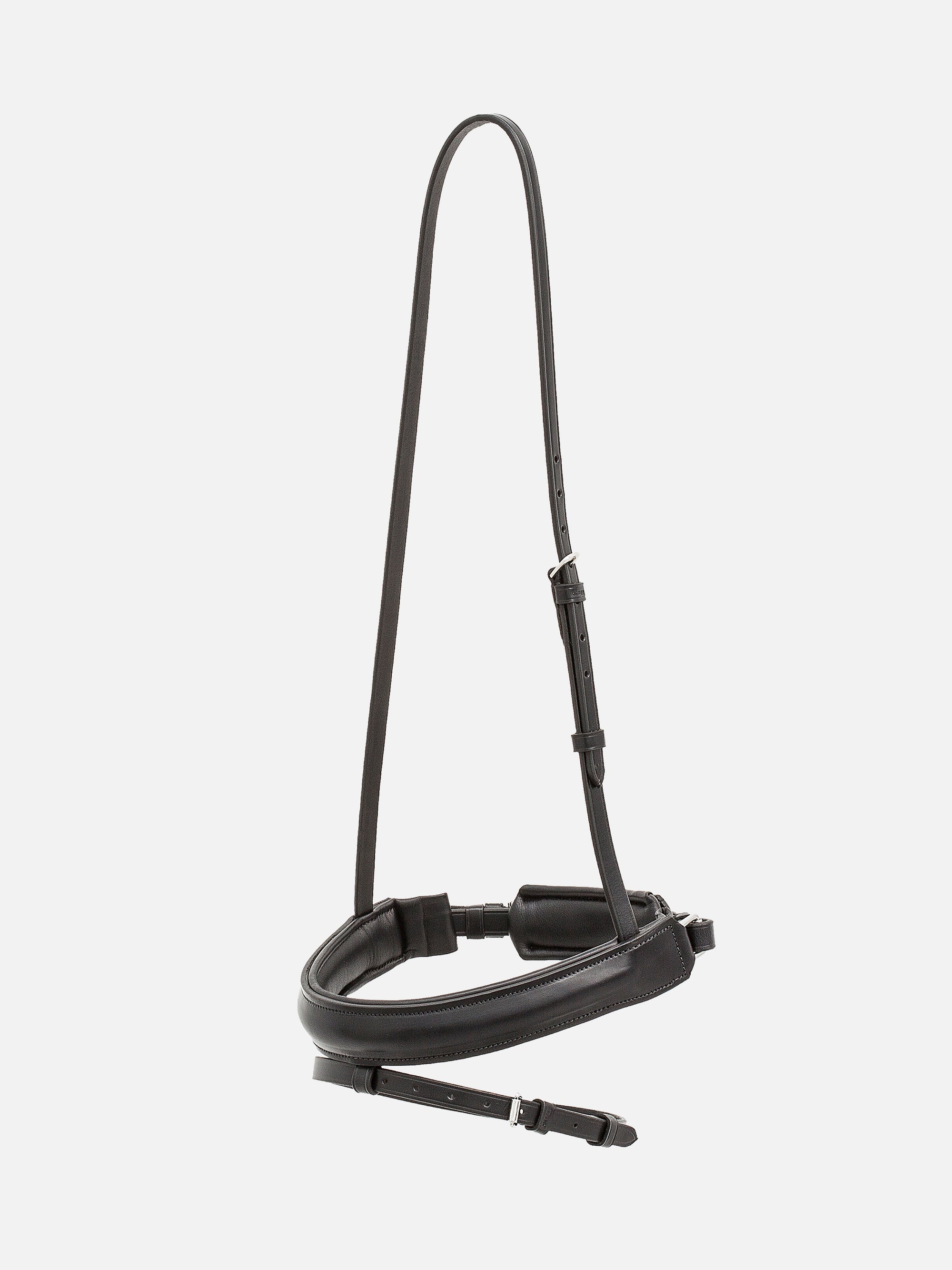 Schwedisches Reithalfter Ergonomic Line III in Schwarz mit Chrombeschlägen