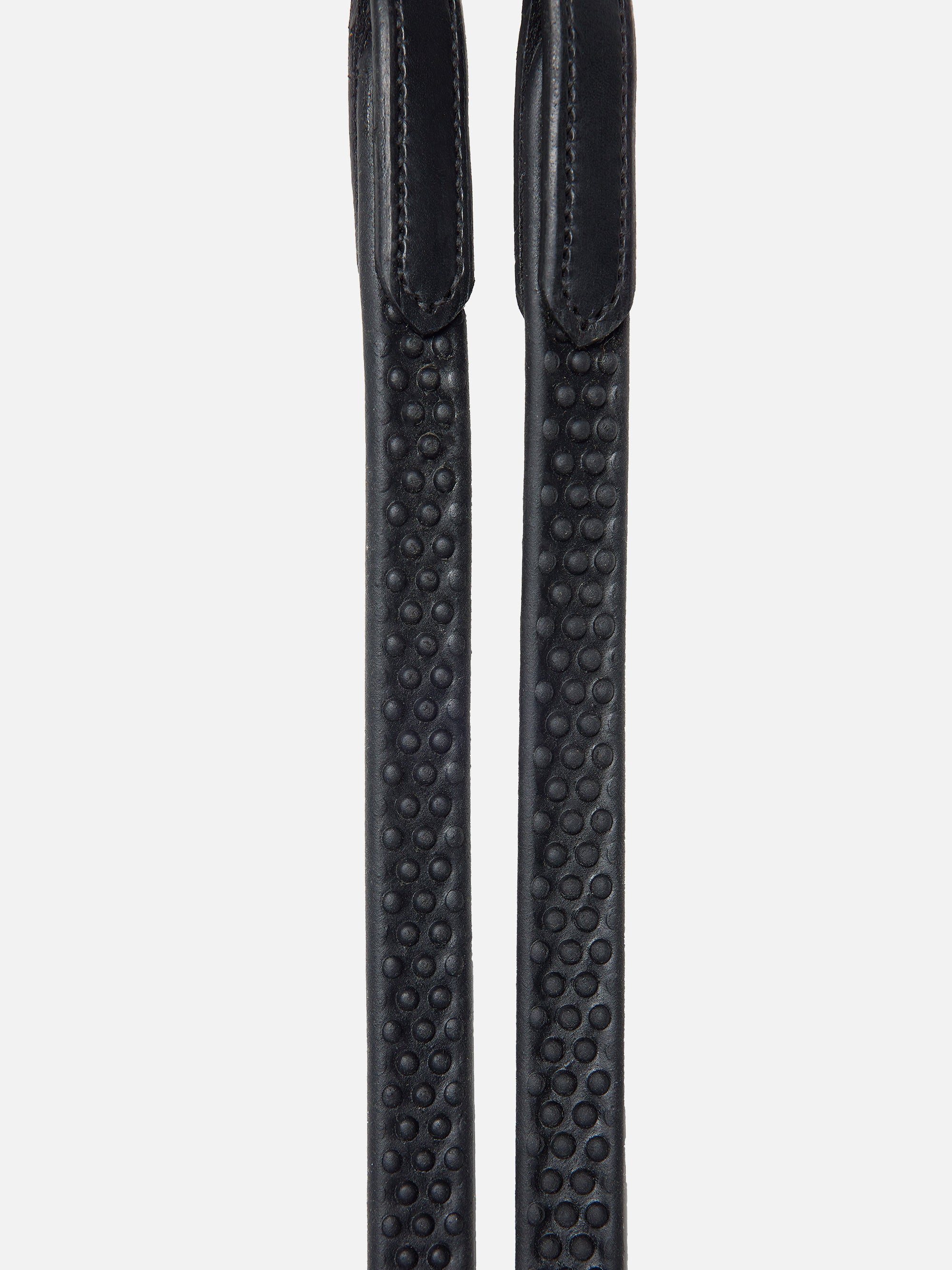 Detailfoto Biothane-Zügel Mellow Grip aus Biothane in Schwarz mit Chrombeschlägen
