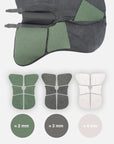 PressureFree Pad, 6-Kammersystem und Filzeinlagen