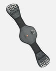 Kurzgurt Kieffer EquiConnect® mit Bauchauflage in Schwarz mit Rollschnallen und Elastomerband