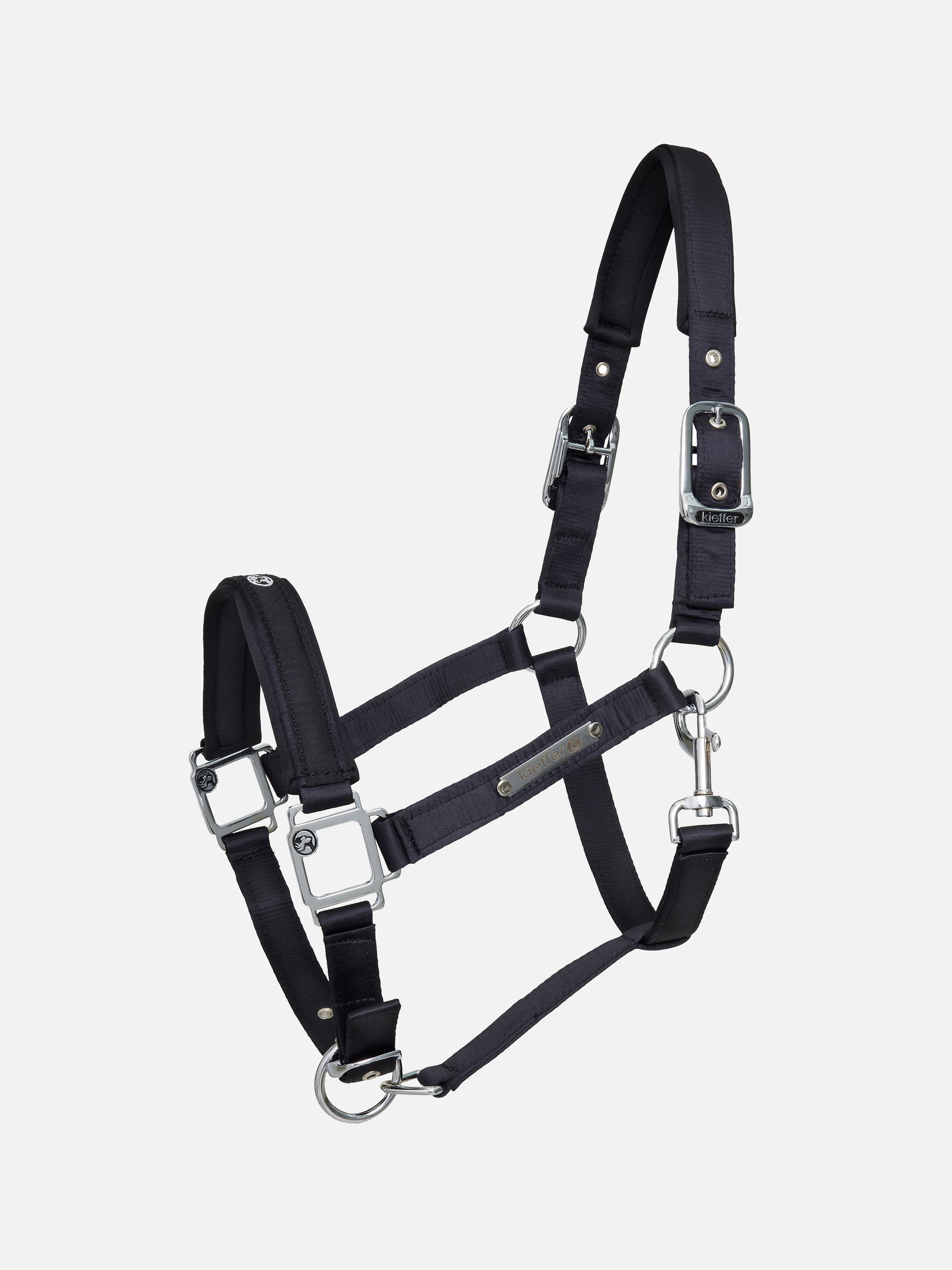 Stallhalfter Satin Shine in Schwarz mit Chrombeschlägen