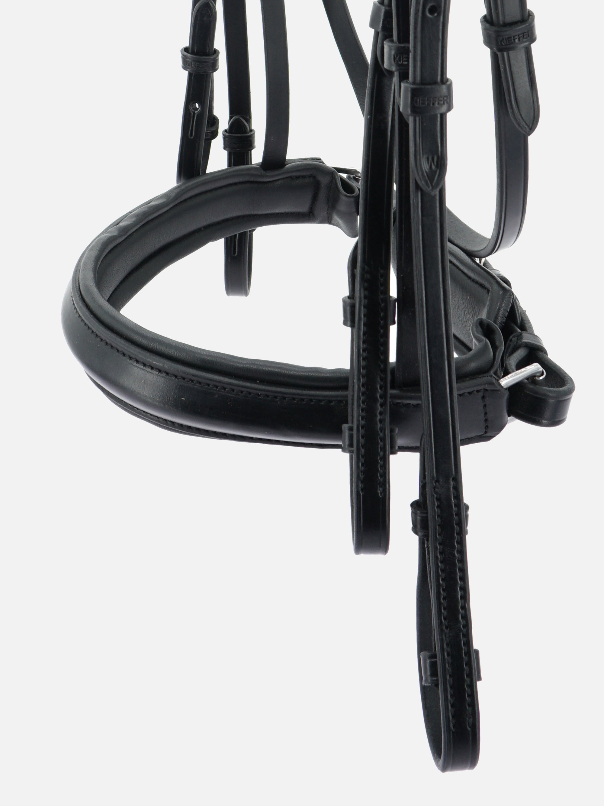 Detailfoto vom Reithalfter der Kandare Ergonomic Line II in Schwarz