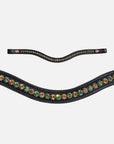 Stirnband Kieffer FlexiLoop® Large Crystal Golden Forest mit 8 mm großen, grünen und goldfarbenen Kristallen