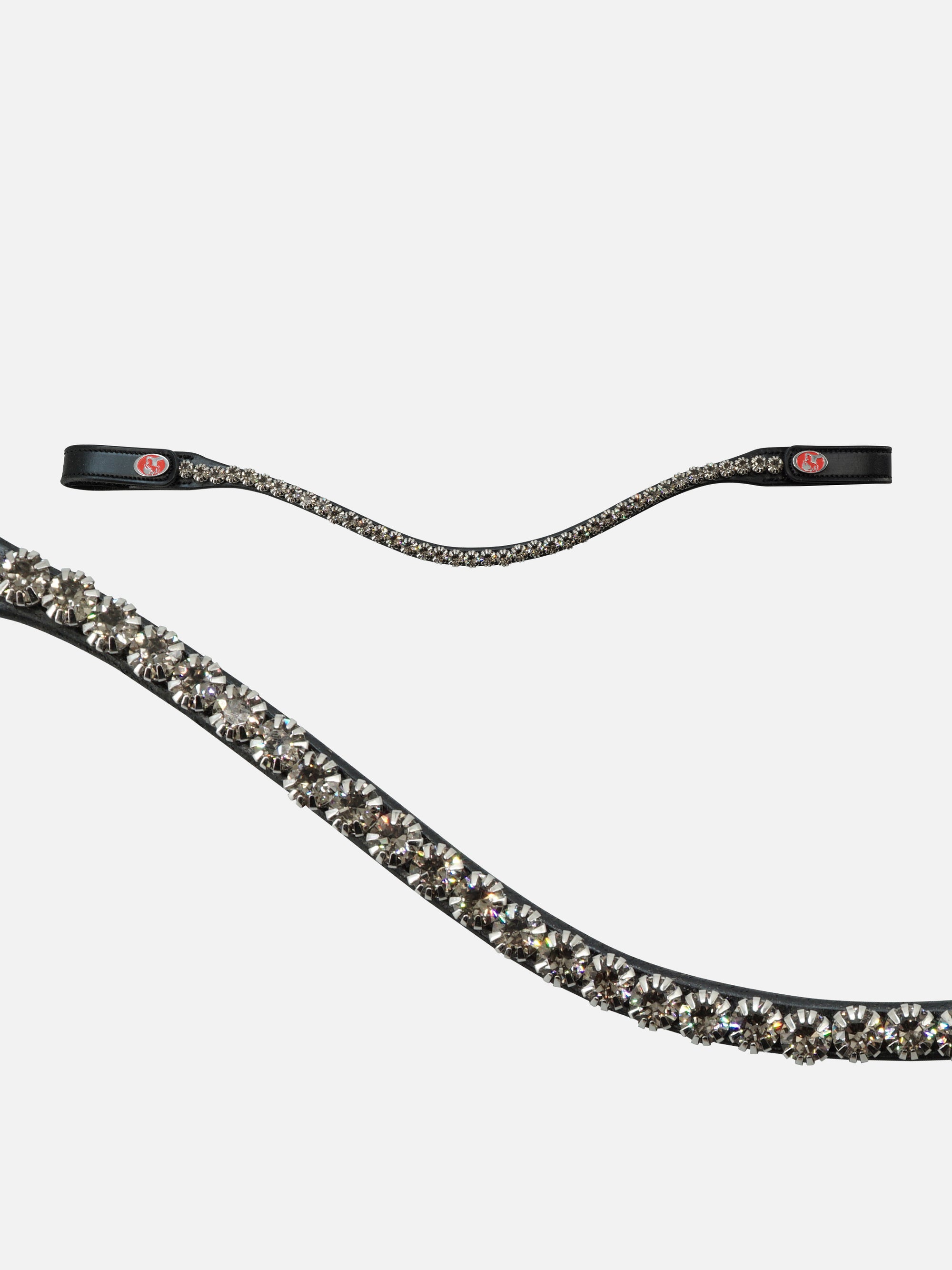 Stirnband Kieffer FlexiLoop® Luxe Smoky mit 8 mm großen, dunkelgrauen Premium-Kristallen von Swarovski®