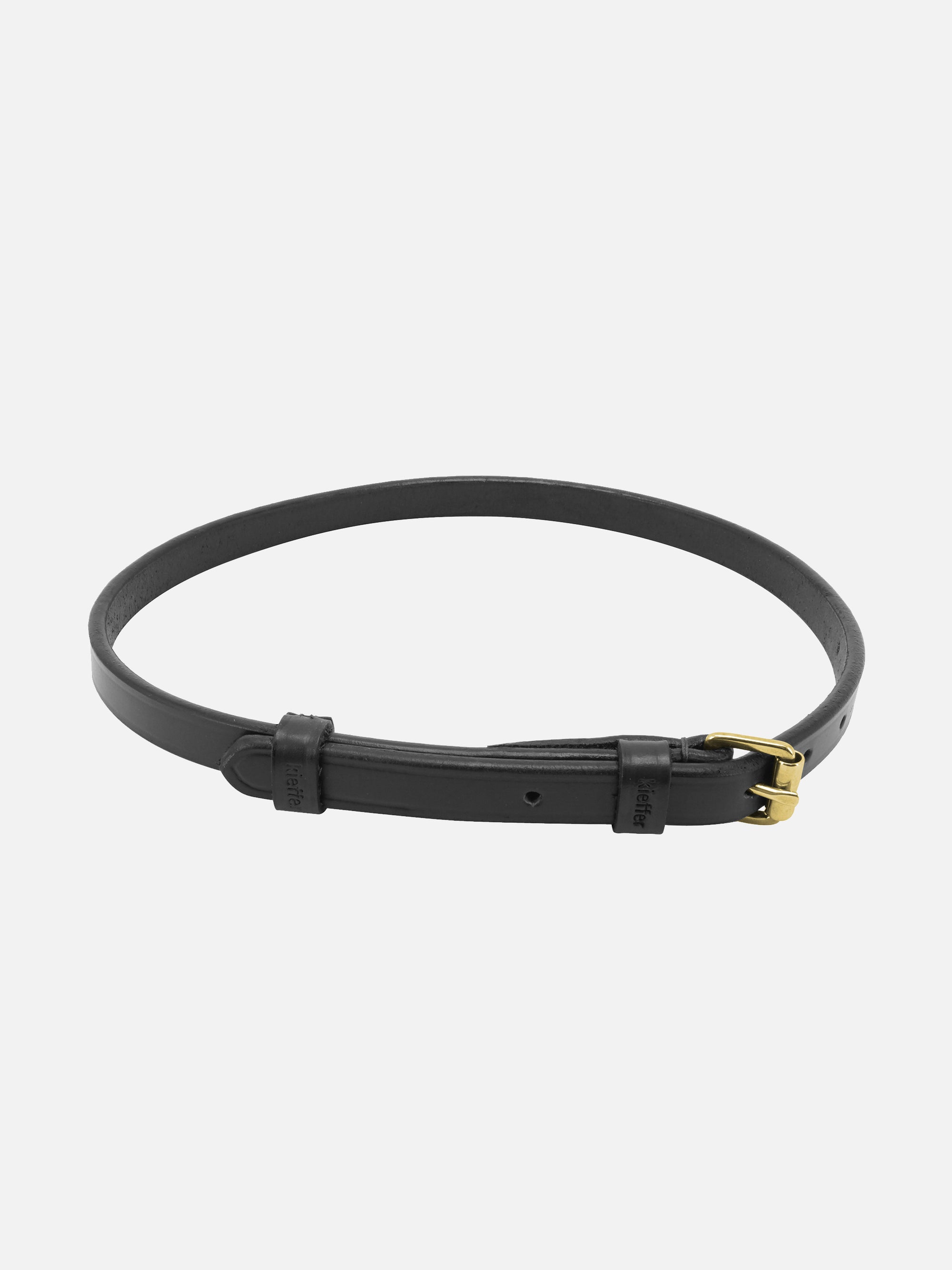 Sperrriemen Belinda/Ergonomic Line in Schwarz mit Messingbeschlägen